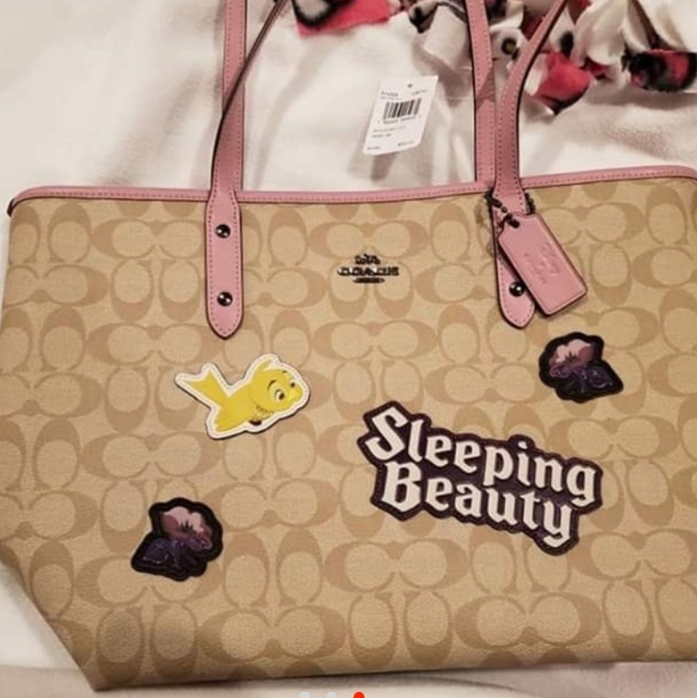 Coach disney sleeping beauty tote Nwot